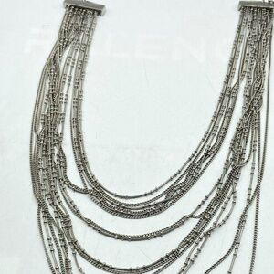 Vince Camuto Silver Tone Graduated Multi-Strand Necklace